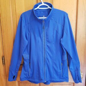 Tangerine Women's Activewear Full-Zipper Royal Blue Jacket/Sweatshirt, Sixe: XL
